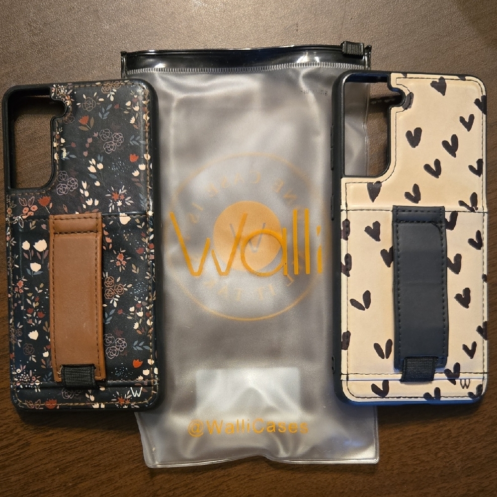 Black and Cream Protective Phone Cases with Floral and Heart Patterns